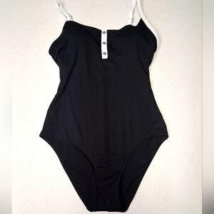 Krista Black and White Women's Swim Bodysuit
